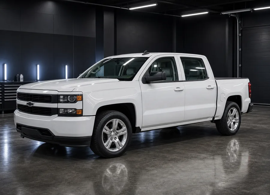 White truck before window tint